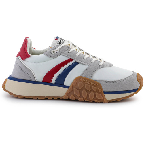 Sapatos Homem Sapatilhas Palladium TROOP RUNNER FLAME 74487-160-M White/Chili/Blue Branco