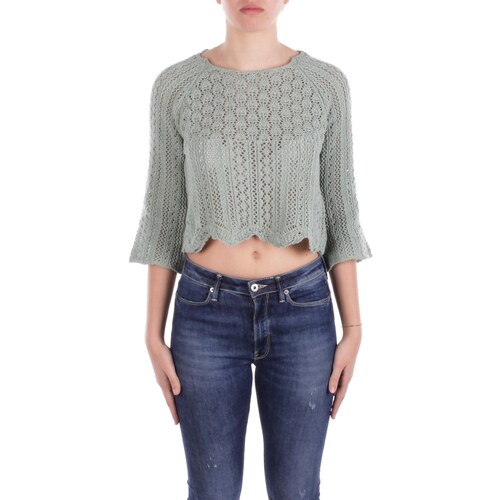 Textil Mulher T-shirt mangas compridas Only 15233173 Verde