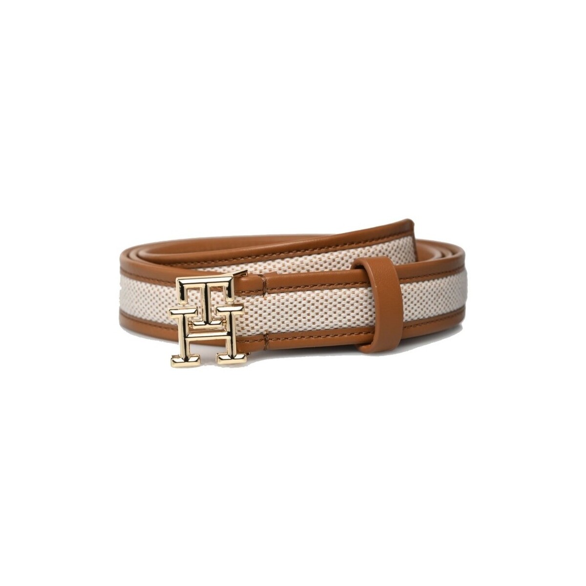Acessórios Mulher Cinto Tommy Hilfiger LOGO 2.5 CANVAS Castanho