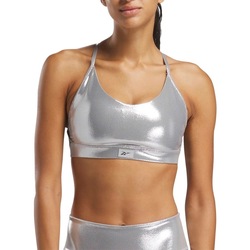 Textil Mulher Tops / Blusas Reebok Sport LUX CHROME STRAPPY BRA Prata