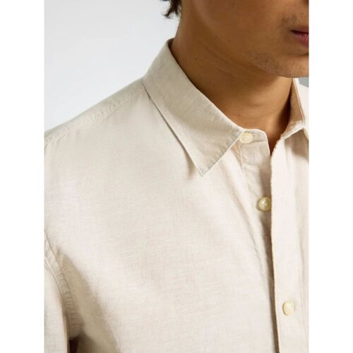 Selected 16078867 SLIM LINEN-PURE CASHMERE Bege
