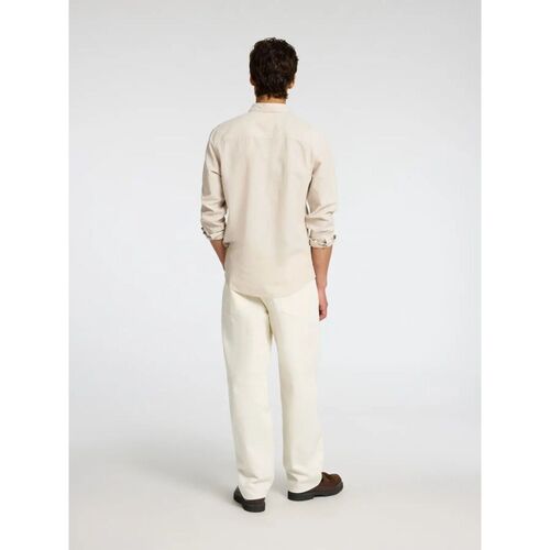 Selected 16078867 SLIM LINEN-PURE CASHMERE Bege