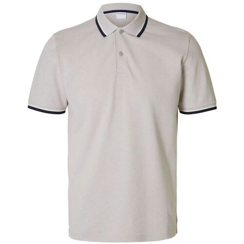 Textil Homem T-shirts e Pólos Selected 16095852 ATLAS-PURE CASHMERE Bege