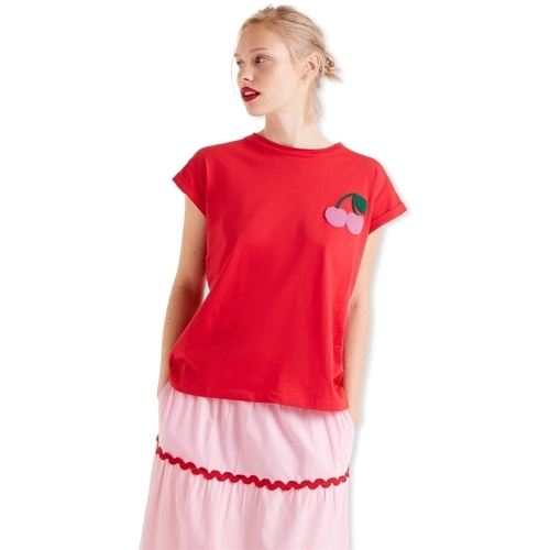 Textil Mulher Sweats Compania Fantastica COMPAÑIA FANTÁSTICA T-Shirt 42007 - Red Vermelho
