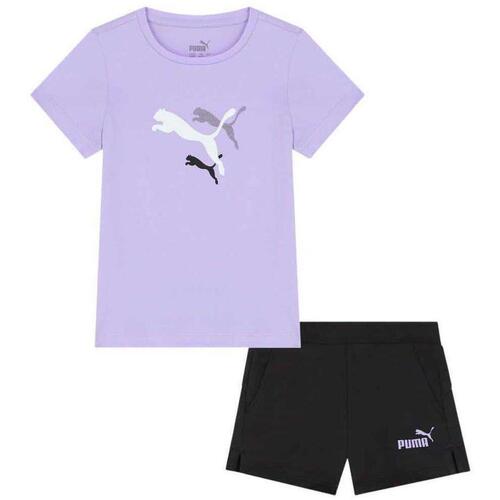 Textil Rapariga Todos os fatos de treino Puma  Preto