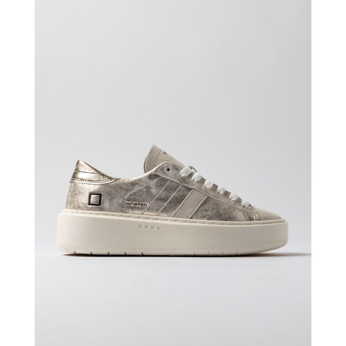 Sapatos Mulher Sapatilhas Date W421-HP-ST-PL HILL LOW PLATFORM STARDUST-PLATINUM Cinza