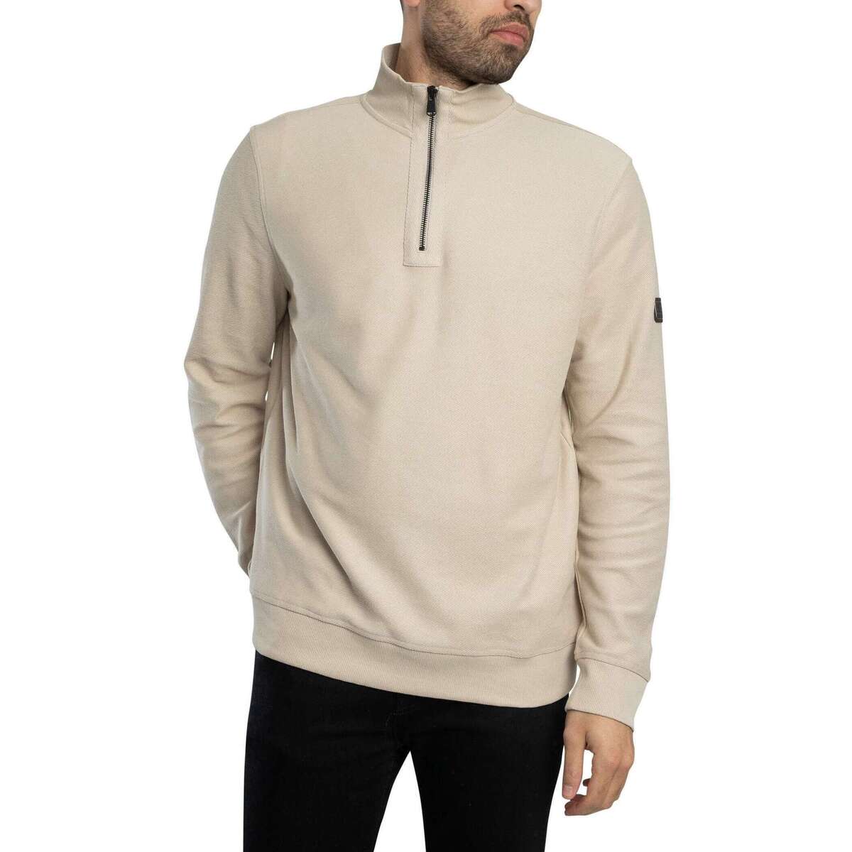 Textil Homem Casaco polar Barbour Camisola com gola em funil Samuel Bege