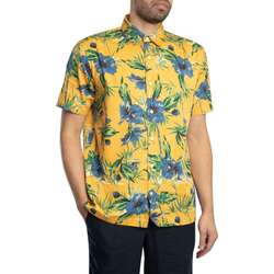 Textil Homem Camisas mangas curtas Superdry Camisa de manga curta com estampado havaiano Amarelo