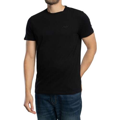 Superdry T-shirt Essential Logo EMB Preto