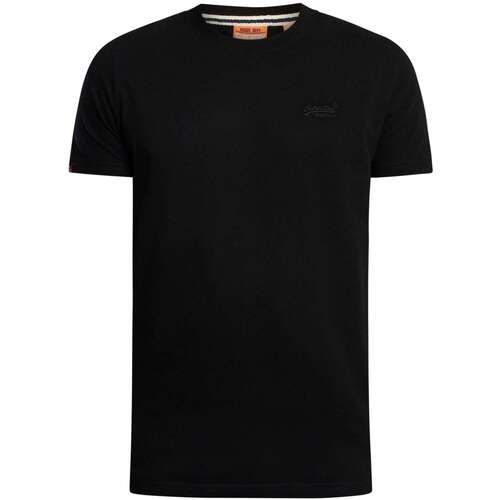 Superdry T-shirt Essential Logo EMB Preto