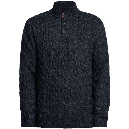 Superdry Camisola com botões de pescoço Azul
