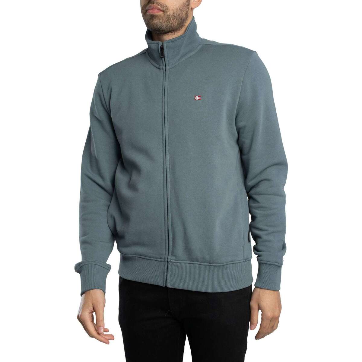 Textil Homem Sweats Napapijri Sweatshirt Balis com fecho Azul