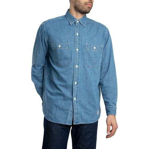 Textil Homem Camisas mangas comprida Edwin Camisa de trabalho em ganga Azul
