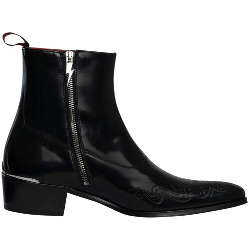 Jeffery-West Botas Chelsea em pele com fecho de correr Lightning Bolt Preto