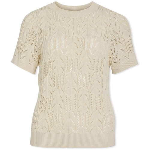 Textil Mulher Tops / Blusas Vila Noos Top Cotti - Birch Bege