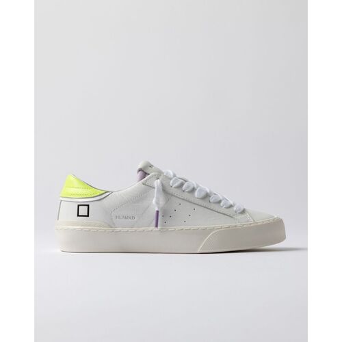 Sapatos Mulher Sapatilhas Date W421-HL-MX HY HILL LOW MIXED-WHITE/YELLOW Branco
