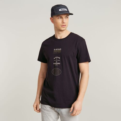 Textil Homem T-shirts e Pólos G-Star Raw D25083 C506-6484 Preto