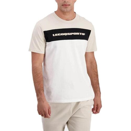 Textil Homem T-shirts e Pólos Le Coq Sportif CONTEMPORAIN TEE SS N Bege