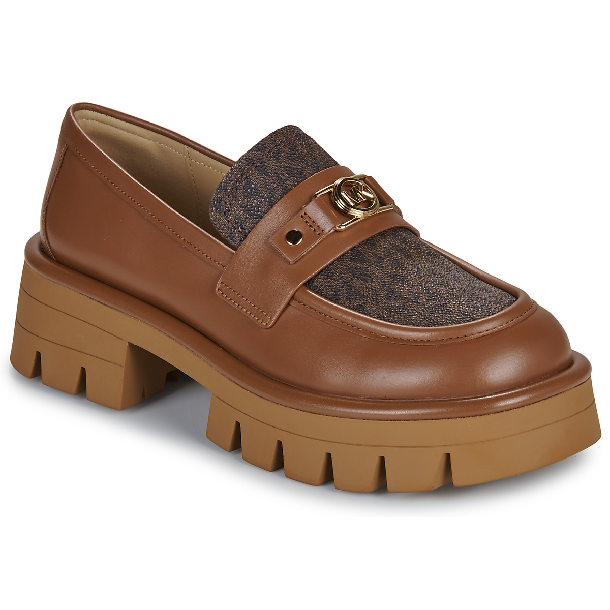 Sapatos Mulher Mocassins MICHAEL Michael Kors MANDY LOAFER Castanho