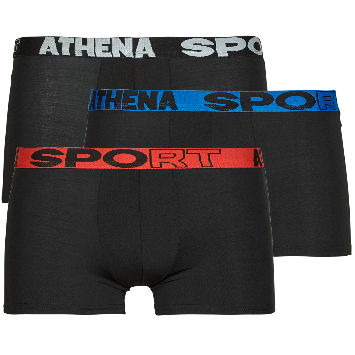 Roupa de interior Homem Boxer Athena ECO SPORT  Pack de 3 Preto