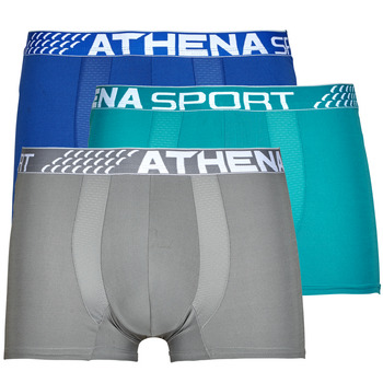 Roupa de interior Homem Boxer Athena FRESH  Pack de 3 Cinza / Lagoa / Azul / Azul