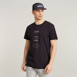 Textil Homem T-shirts e Pólos G-Star Raw D25083 C506-6484 Preto