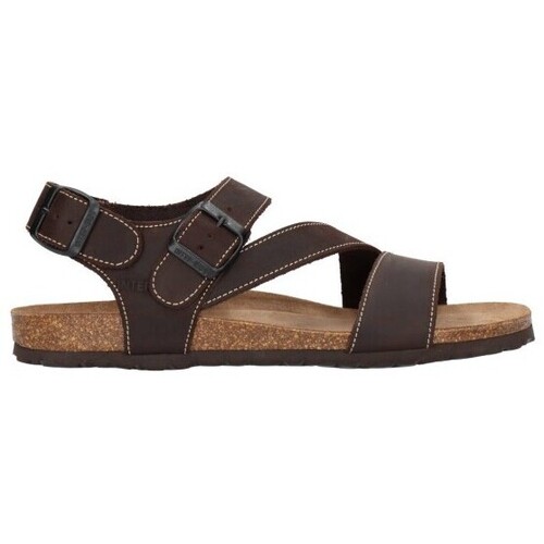 Sapatos Homem Sandálias Interbios 9557 Hombre Marron Castanho