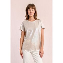 Textil Mulher T-shirts e Pólos Molly Bracken TS103DP-BEIGE Bege