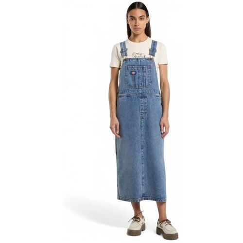 Dickies BIB LONG OVERALL DRESS - DK0A4Z6T-K211 RINSED BLUE Azul