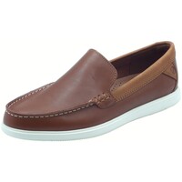 Sapatos Homem Mocassins Clarks Bratton Loafer Dark Tan Castanho