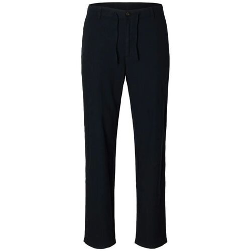 Textil Homem Calças Selected 16087636 SLIMTAPE BRODY-BLACK Preto