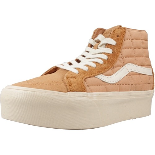 Sapatos Mulher Sapatilhas Vans SK8-HI REISSUE PLAT Castanho