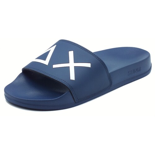 Sapatos Homem Chinelos Sun68 X35102 Slippers Logo Navy Azul