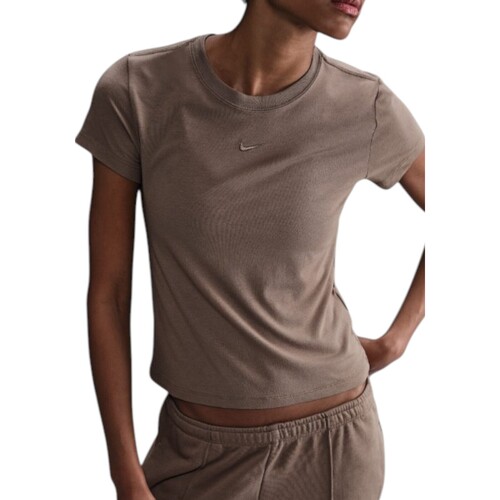 Textil Mulher T-Shirt mangas curtas Nike FV5508 Cinza