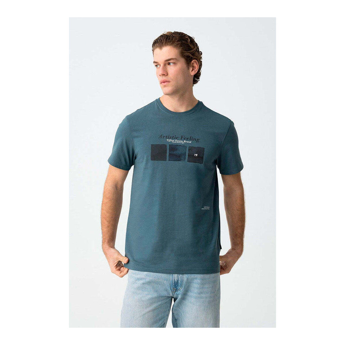 Textil Homem T-shirts e Pólos Tiffosi 10059071-747-3-1 Azul