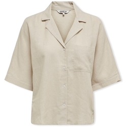 Textil Mulher Tops / Blusas Only Noos Camisa Tokyo Life - Moonbeam Bege