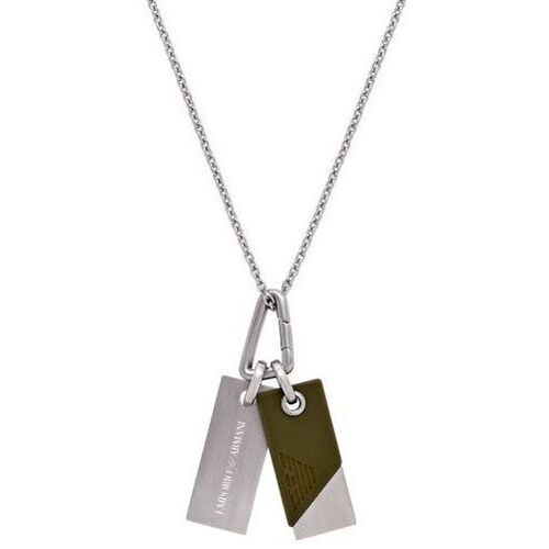 Relógios & jóias Homem Colar Emporio Armani EGS3179-EAGLE LOGO Verde