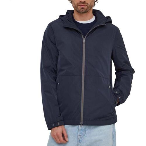 Textil Homem Corta vento Geox M LEITAN MID PARKA Azul