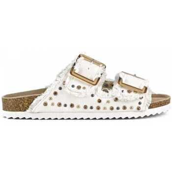Sapatos Mulher Sandálias Colors of California Two buckle denim sandal Cinza