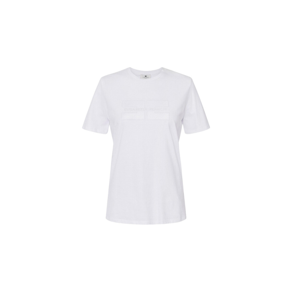 Textil Mulher T-shirts e Pólos Elisabetta Franchi MA00251E2 Bege
