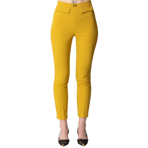 Textil Mulher Calças Elisabetta Franchi PA07751E2 Amarelo