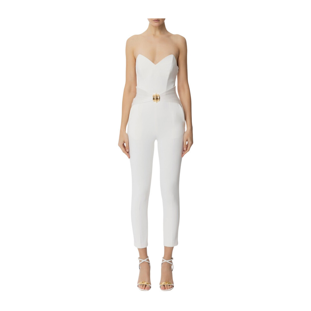 Textil Mulher Vestidos Elisabetta Franchi TU03951E2 Bege