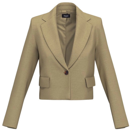 Textil Mulher Jaquetas Linea Emme Marella 15041121 Cáqui