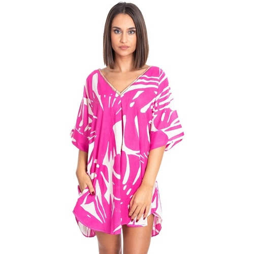 Textil Mulher Vestidos Isla Bonita By Sigris Kurta Rosa