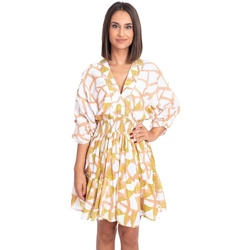 Textil Mulher Vestidos curtos Isla Bonita By Sigris Vestido Curto Ouro