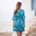 Textil Mulher Vestidos curtos Isla Bonita By Sigris Vestido Curto Azul