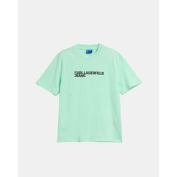 Textil Mulher T-shirts e Pólos Karl Lagerfeld A1W17005 REG SS ESSENTIAL Verde