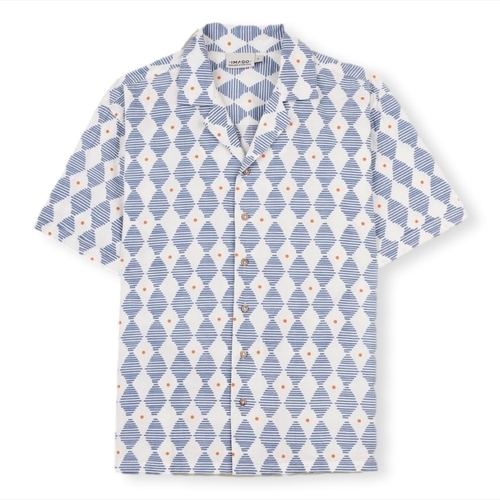 Textil Homem Camisas mangas comprida Imago Camisa Habor - Blue Branco