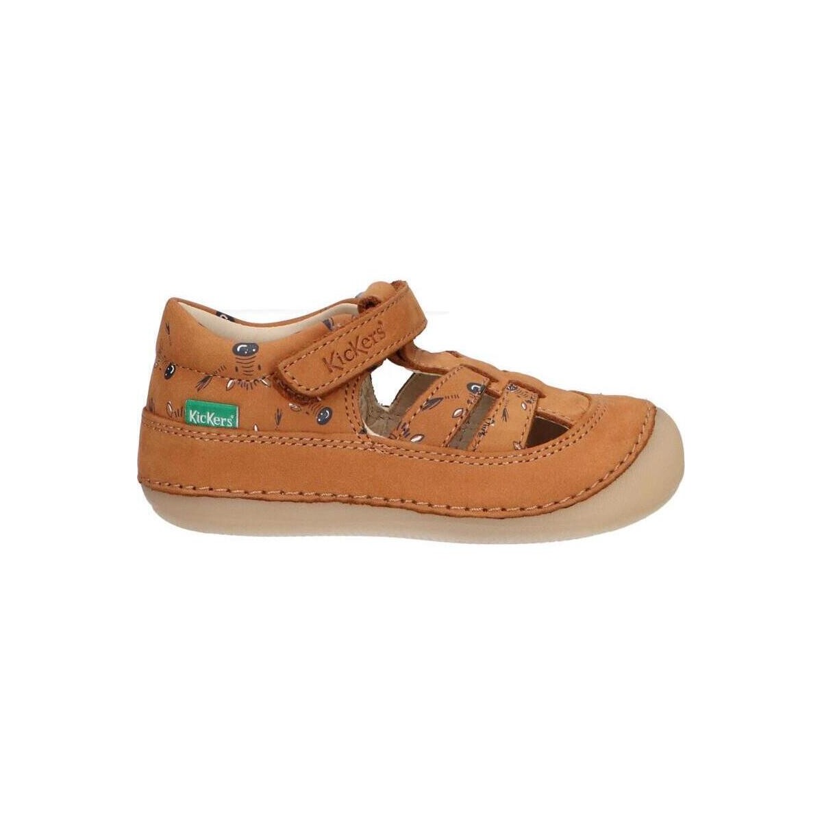 Sapatos Rapaz Sandálias Kickers 1215020-10-0 KICK SUSHYK LT GOLF NUBUCKPRINT 1215020-10-0 KICK SUSHYK LT GOLF NUBUCKPRINT