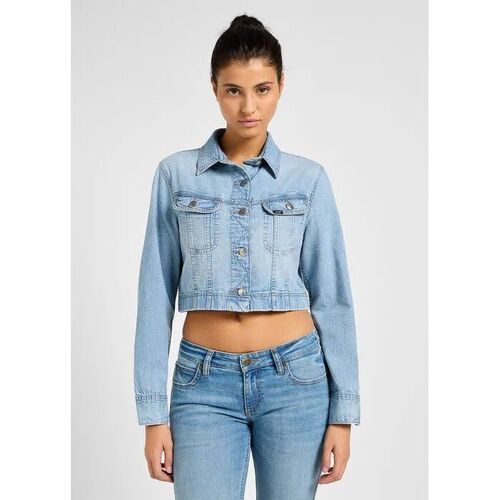 Textil Mulher Casacos  Lee 112355109 CROPPED RIDER SHORT-MODERN BLUE Azul